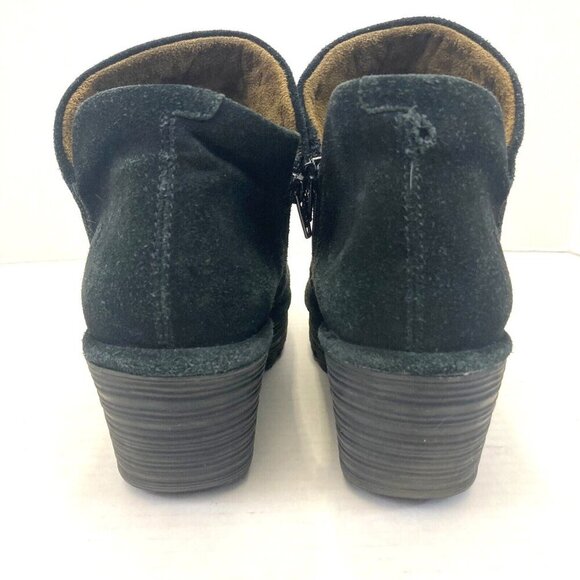 Fly London Wedge Ankle Bootie Womens EU Size 38 / US 7.5 / 8 Black Suede Leather - Picture 3 of 16